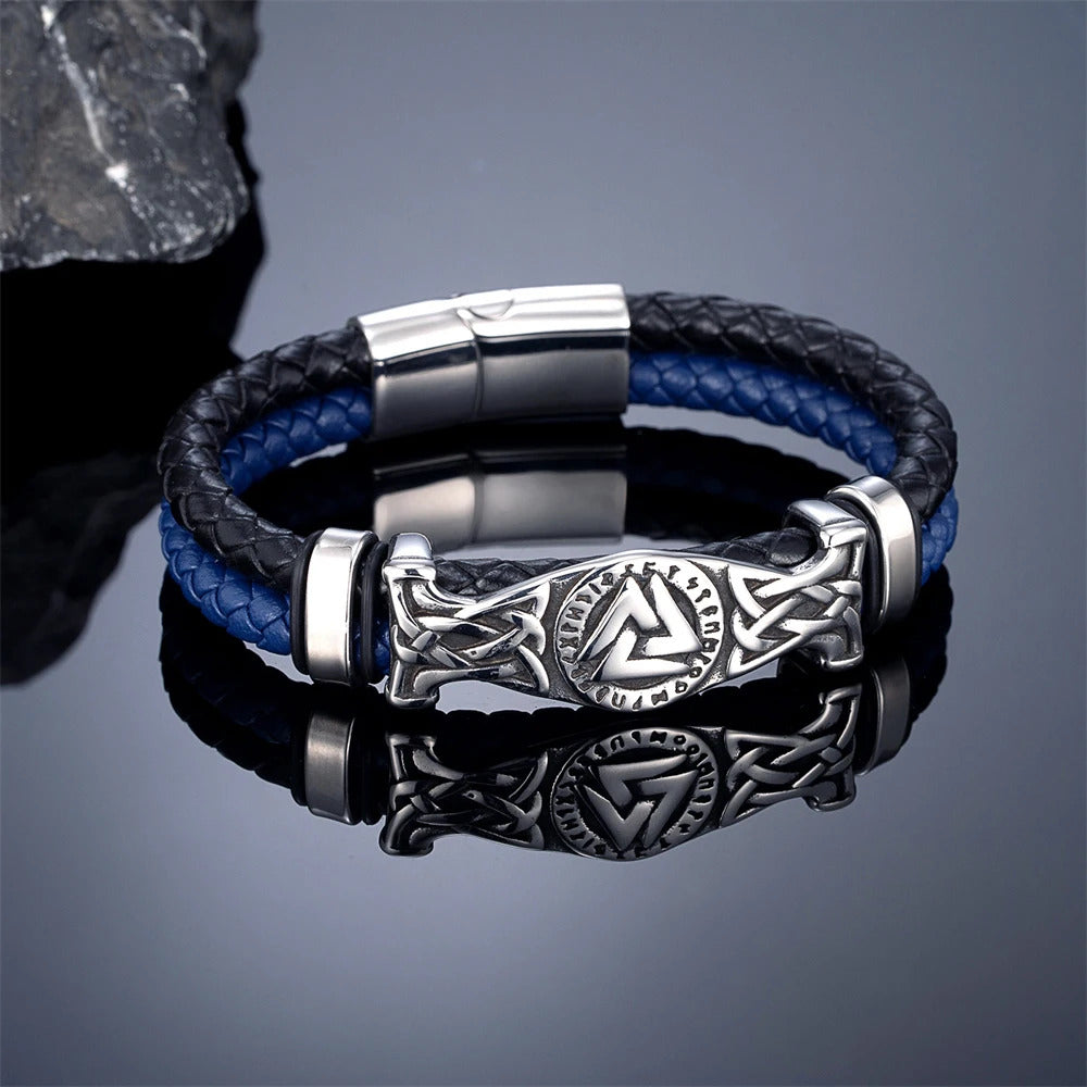 Vintage Viking Leather Bracelet