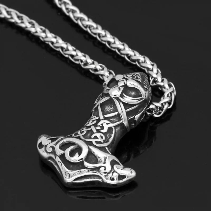 Viking Warrior Thor's Hammer Necklace