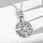 Viking Vegvisir With Rune Bead Chain