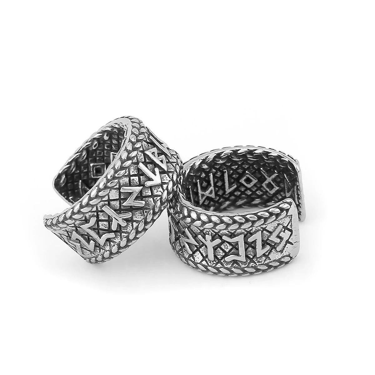 Viking Runes Earrings With Wooden Box