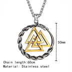 Vikings Dragon With Valknut Necklace