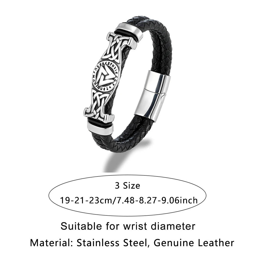 Vintage Viking Leather Bracelet