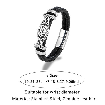 Vintage Viking Leather Bracelet