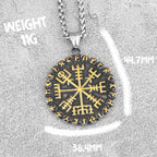 Vegvisir And Runes Necklace