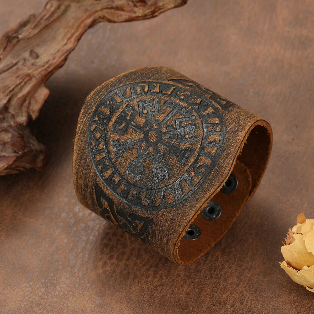 Vegvisir Leather Bracelet