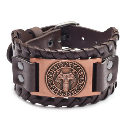 Handmade Viking Wolf Head Bracelet