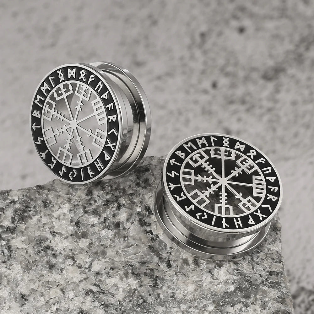 Vegvisir Tunnel Earrings