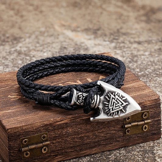 Odin With Vegvisir And Valknut Wristband