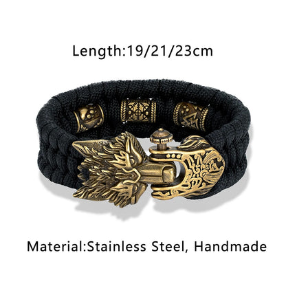 Handmade Wolf Head Bracelet
