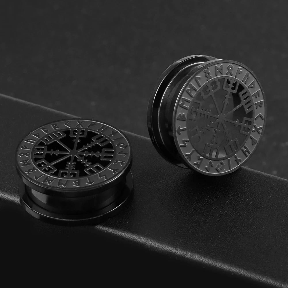 Vegvisir Tunnel Earrings