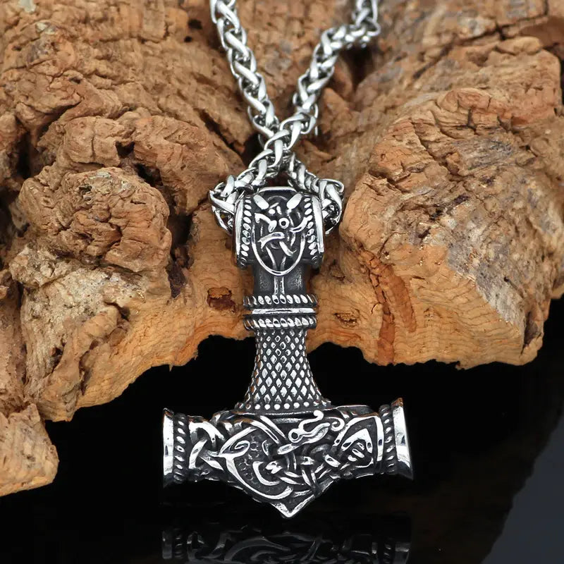 Silver & Gold Thor's Hammer Necklaces