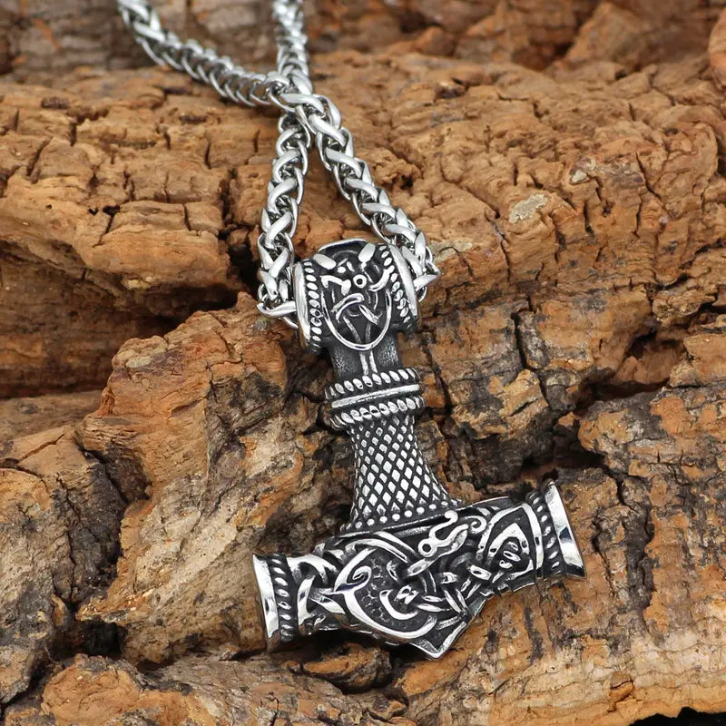 Silver & Gold Thor's Hammer Necklaces