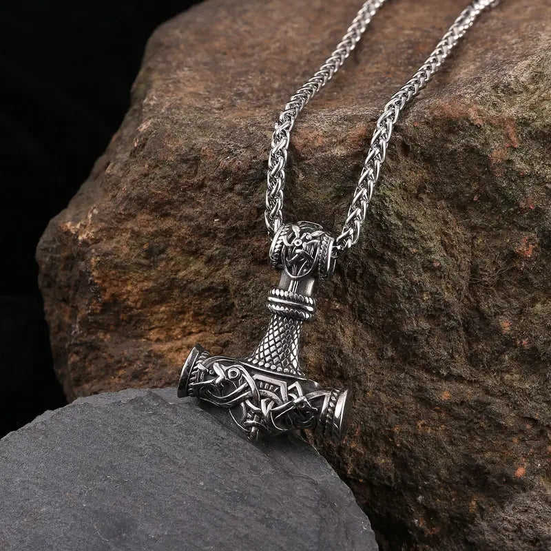 Silver & Gold Thor's Hammer Necklaces