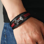 Thor's Hammer Braided Leather Bracelet