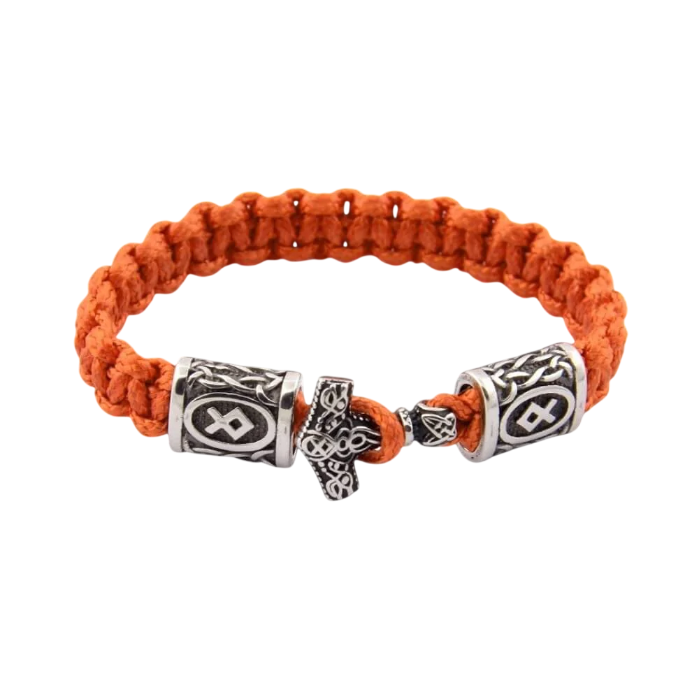 Mjölnir and Rune Paracord Bracelet