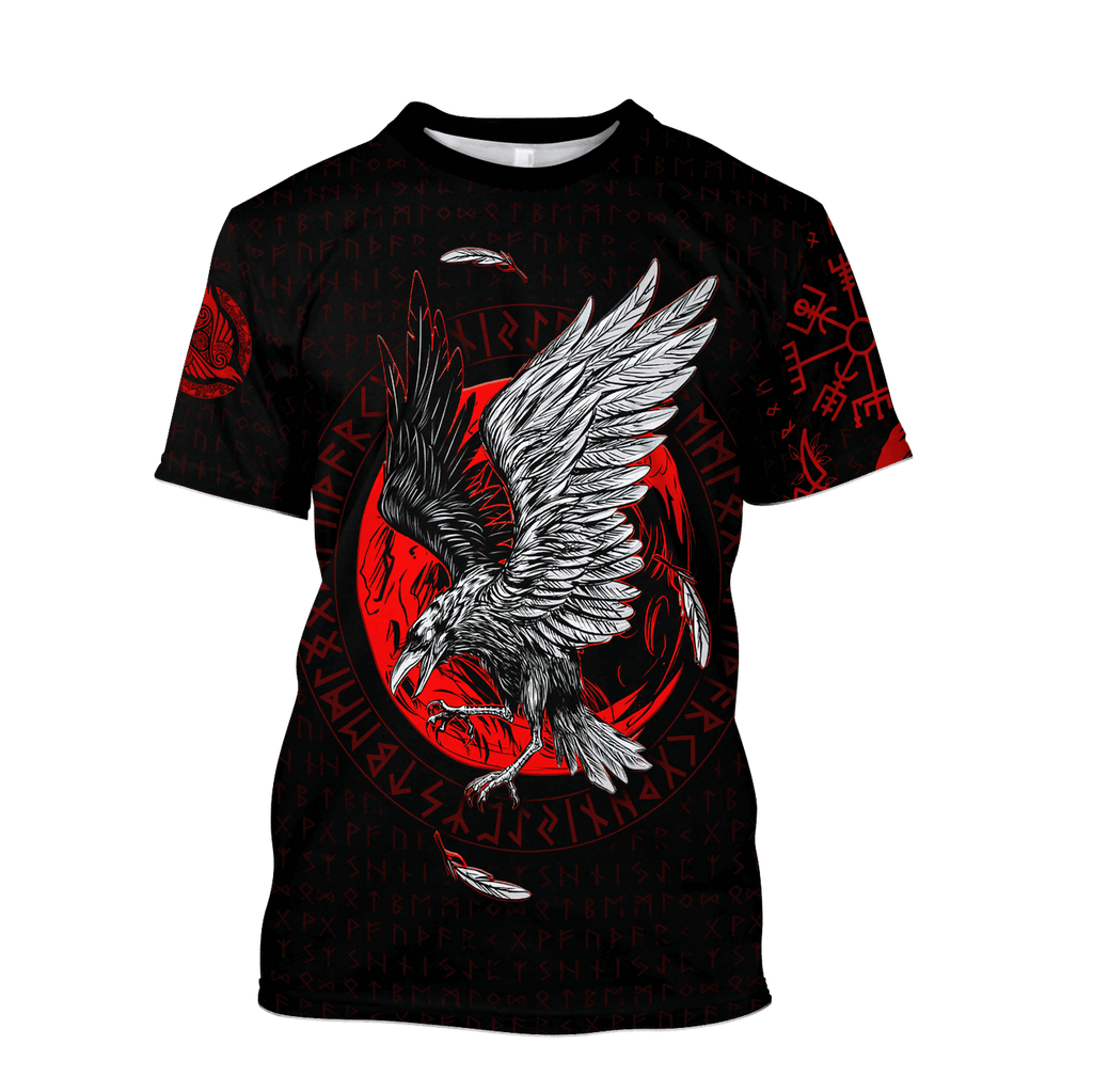 Viking Odin, Raven, and Wolf T-shirt