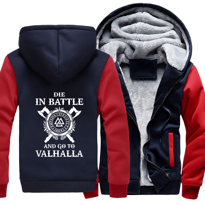 Die In Battle And Go To Valhalla Hoodie Jacket