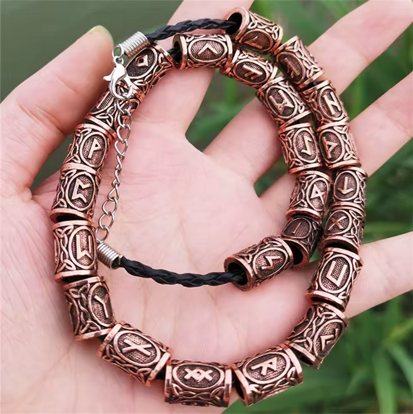 24 Pieces Viking Runes Beads Set