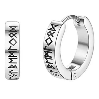 Viking Runes Stud Earrings