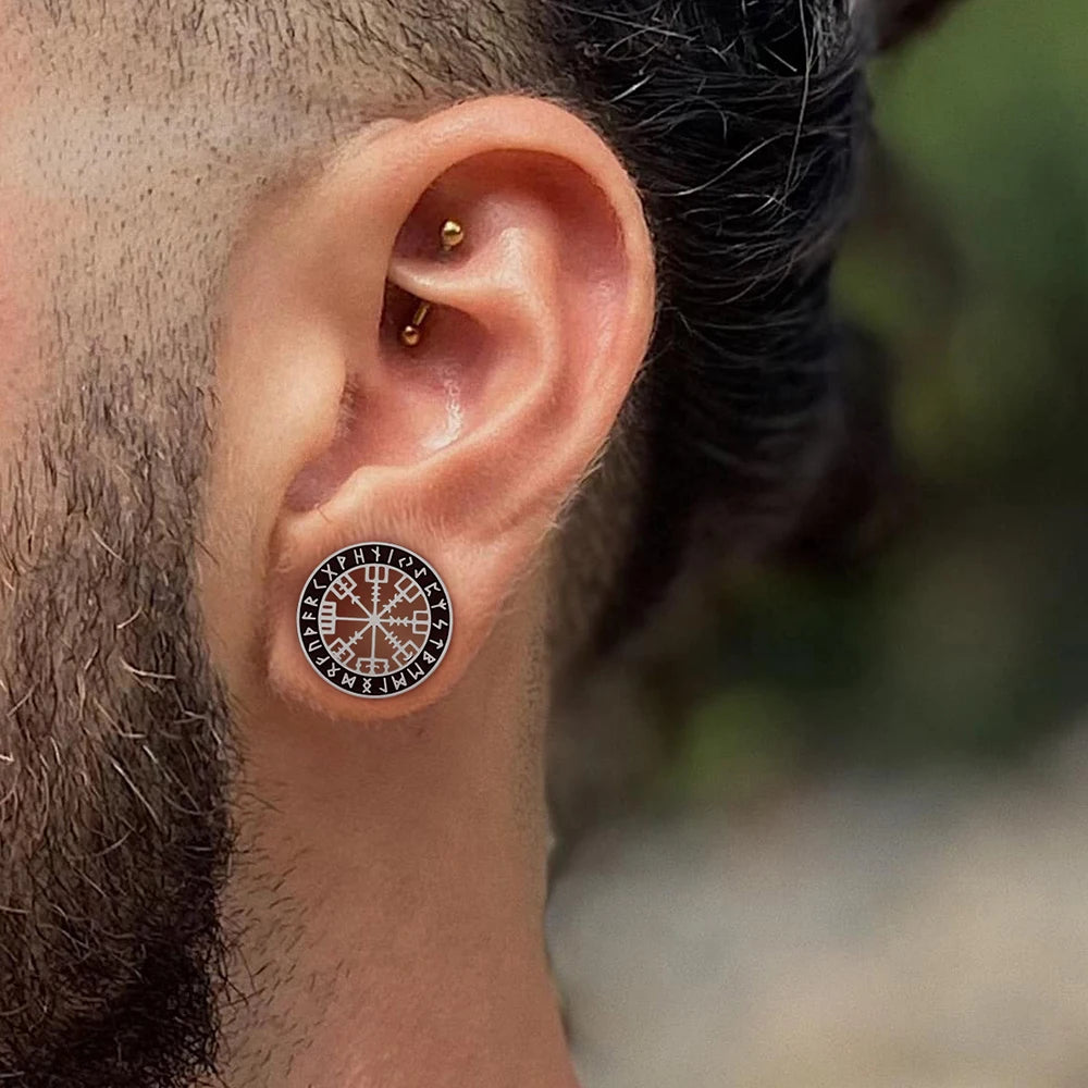 Vegvisir Tunnel Earrings