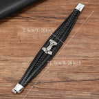 Thor's Hammer Braided Leather Bracelet