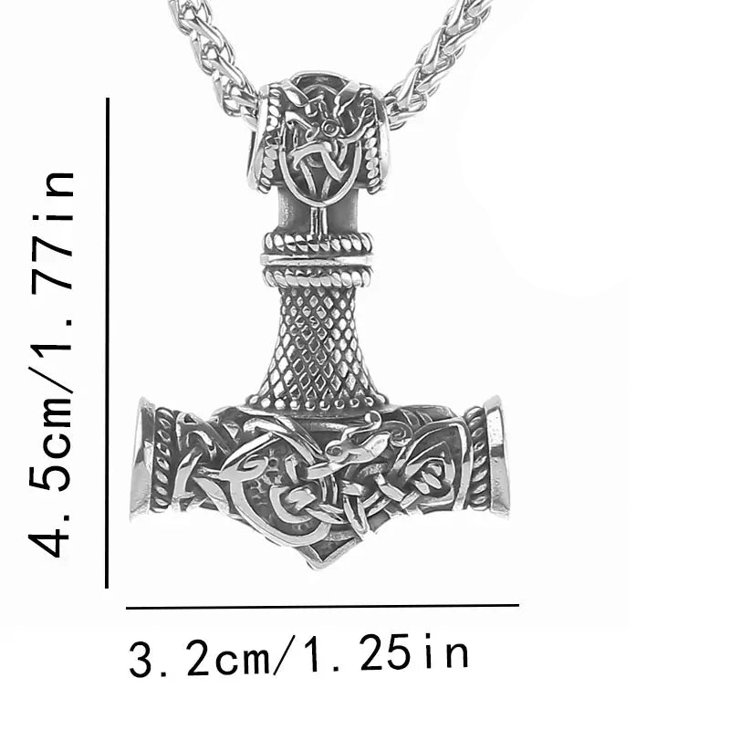 Silver & Gold Thor's Hammer Necklaces