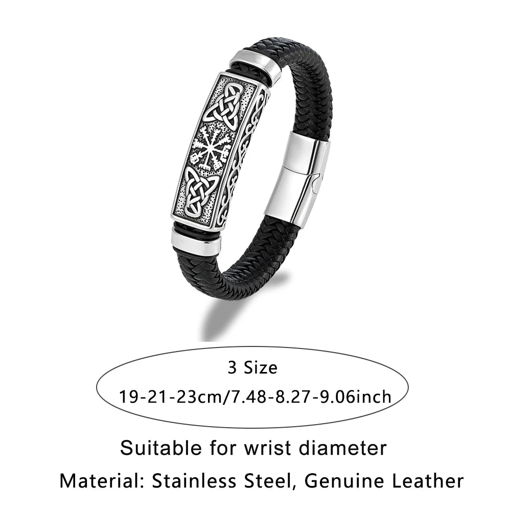 Vintage Vikings Braided Leather Bracelets