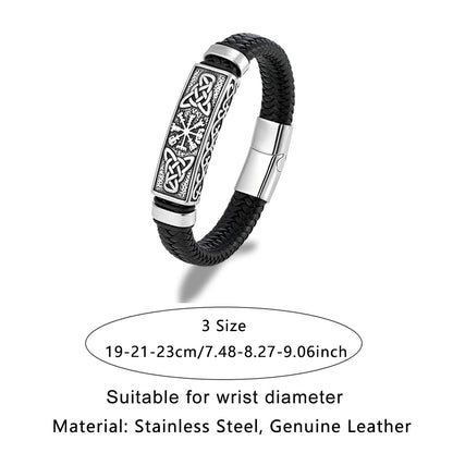 Vintage Vikings Braided Leather Bracelets