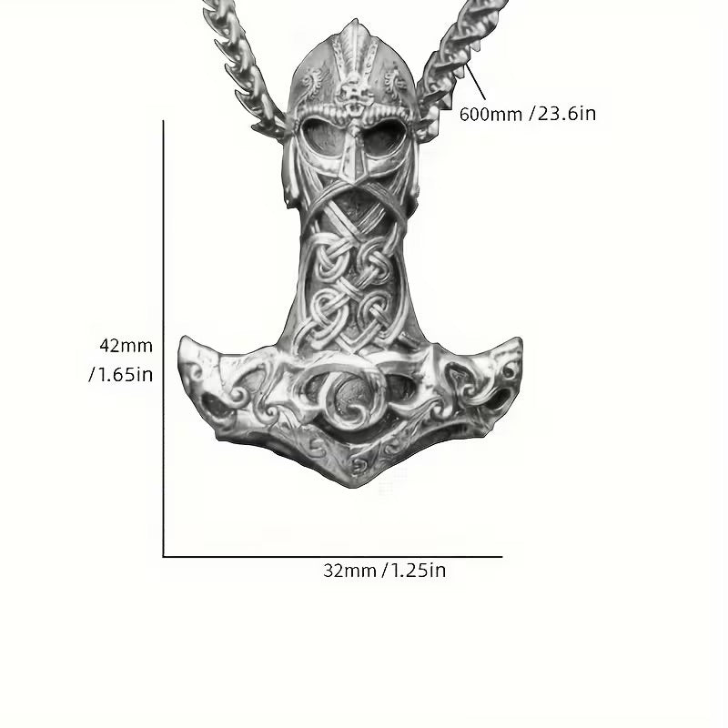 Viking Warrior Thor's Hammer Necklace