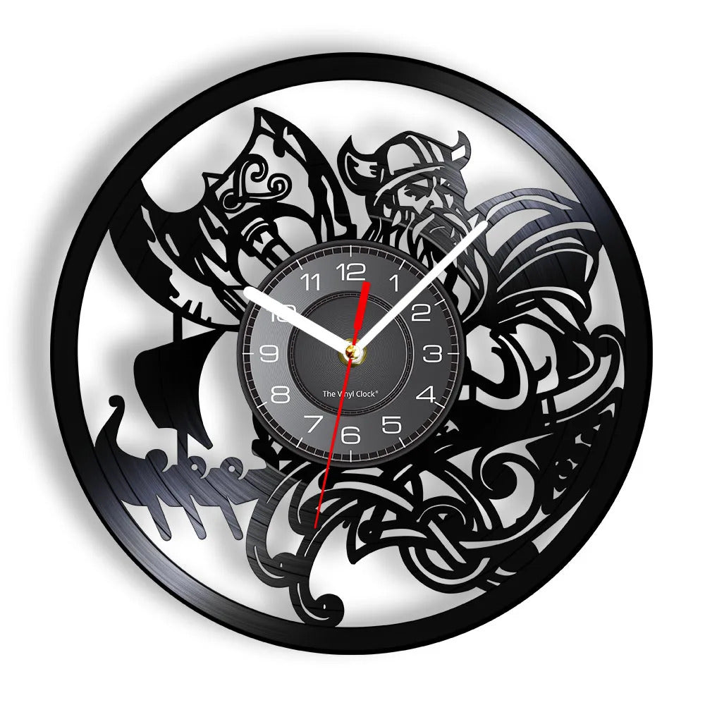 Vikings Vinyl Record Wall Clock