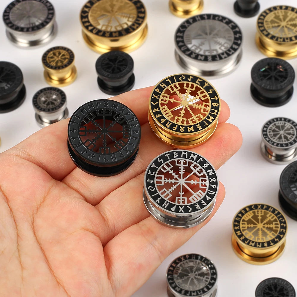 Vegvisir Tunnel Earrings