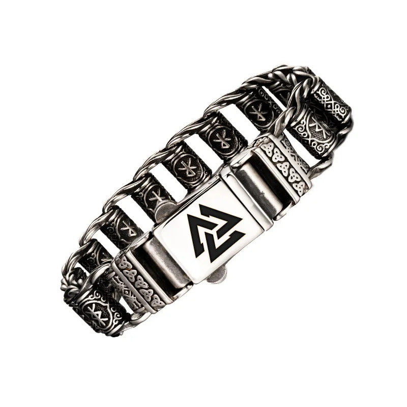 Vikings Bracelet With Runes Beads