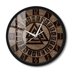 Valknut With Runes Wall Clock