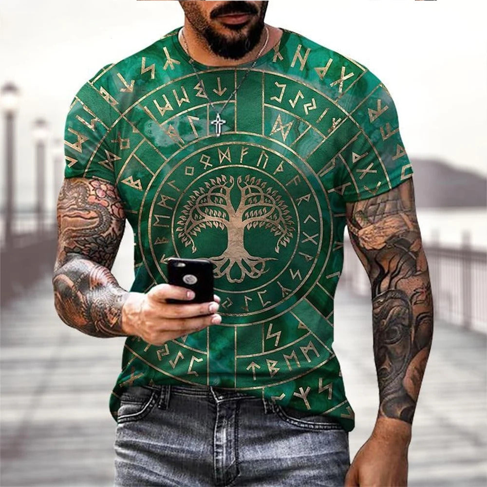 Vegvisir and Valknut Vikings T-shirts