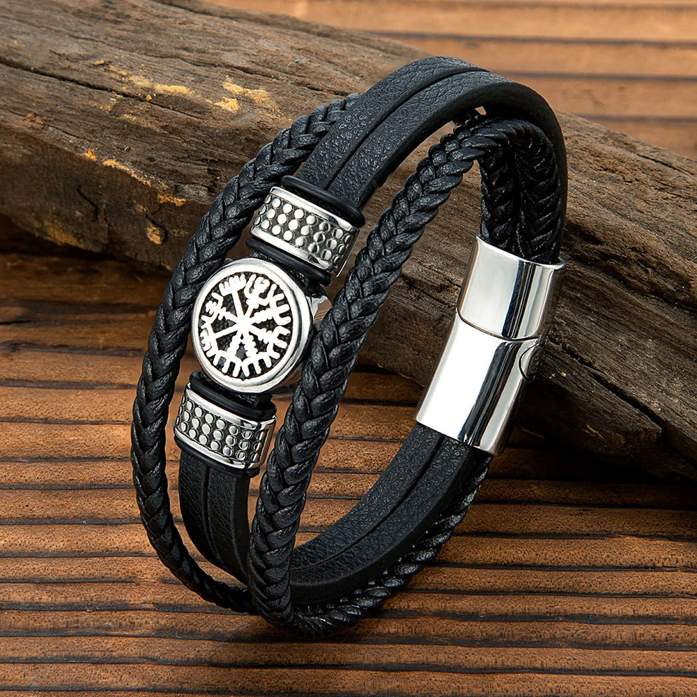 Vegvisir Leather Bracelet