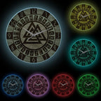 Valknut With Runes Wall Clock