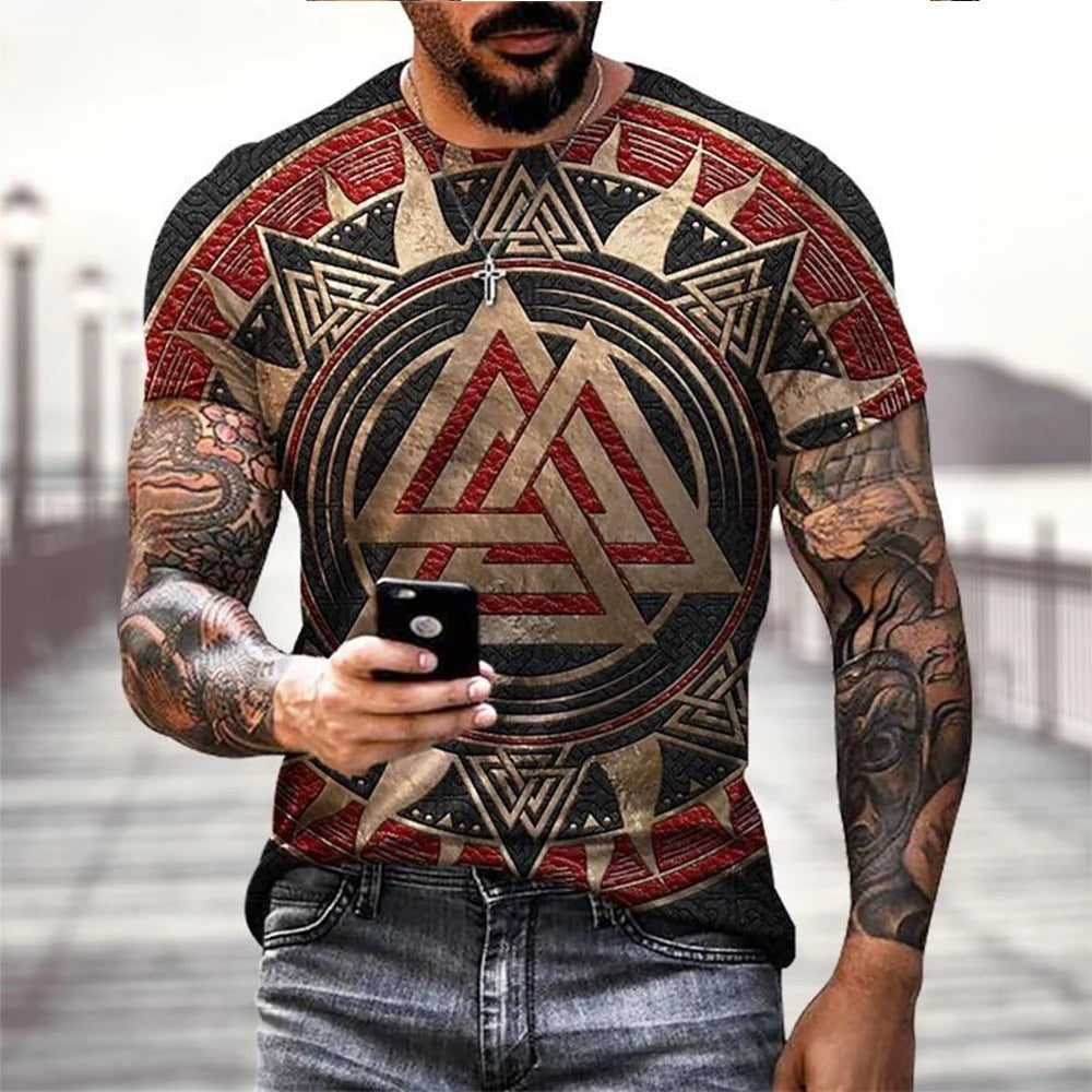 Vegvisir and Valknut Vikings T-shirts