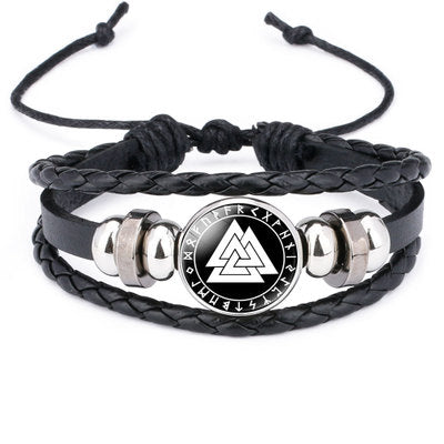 Vikings Braided Leather Bracelets