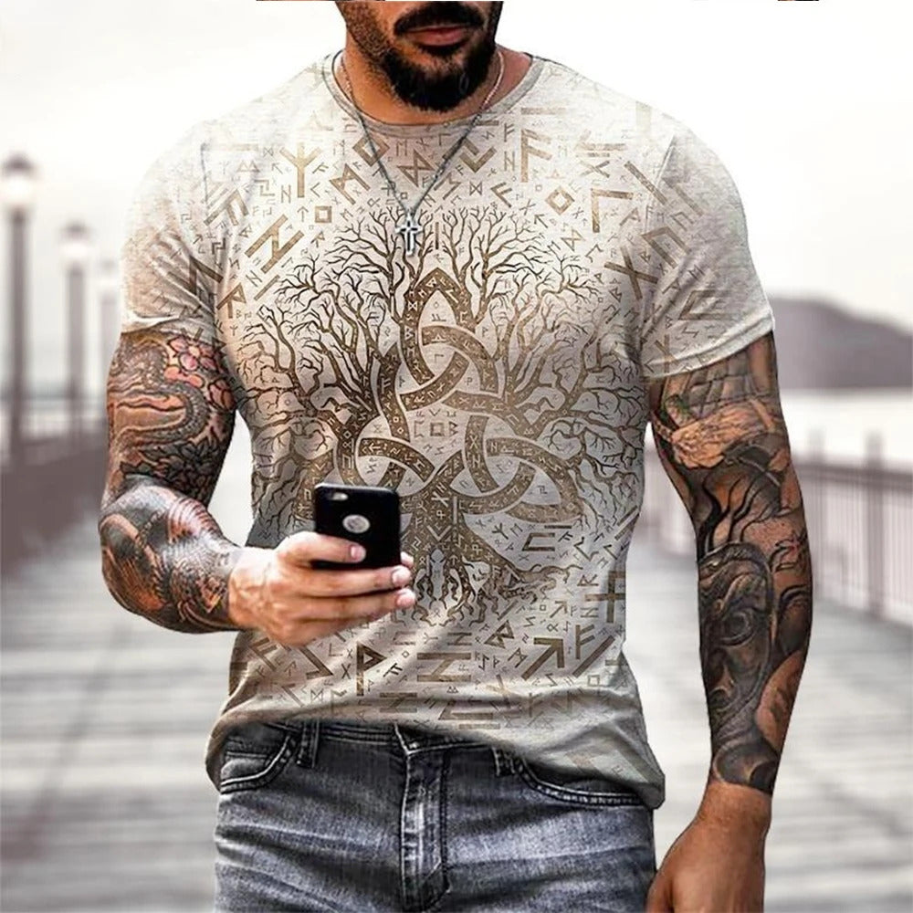 Vegvisir and Valknut Vikings T-shirts