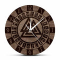 Valknut With Runes Wall Clock