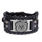 Handmade Viking Ship Leather Arm Cuff Bracelet