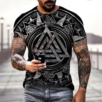 Vegvisir and Valknut Vikings T-shirts