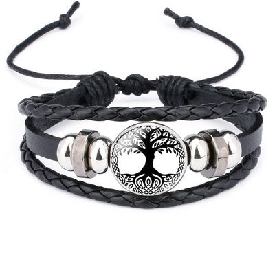 Vikings Braided Leather Bracelets