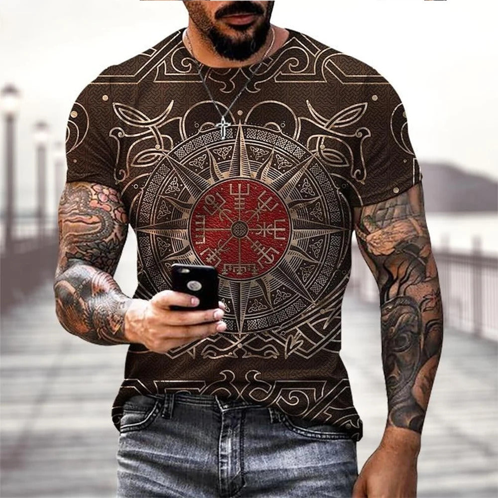 Vegvisir and Valknut Vikings T-shirts