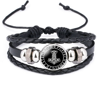 Vikings Braided Leather Bracelets