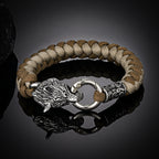 Viking Wolf Head Bracelet