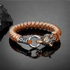 Viking Wolf Head Bracelet