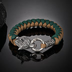 Viking Wolf Head Bracelet