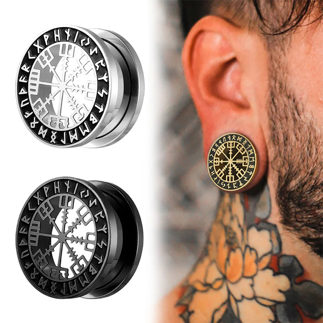 Vegvisir Tunnel Earrings
