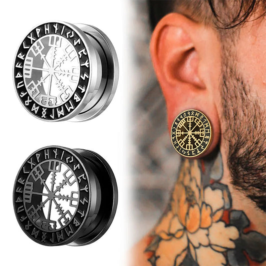 Vegvisir Tunnel Earrings